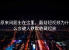 原来问题出在这里，蘑菇短视频为什么会被人默默收藏起来