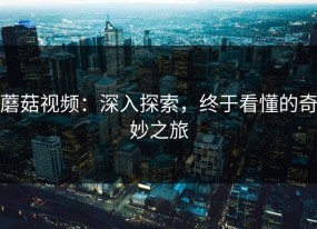 蘑菇视频：深入探索，终于看懂的奇妙之旅