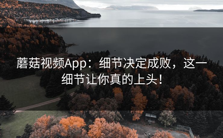 蘑菇视频App：细节决定成败，这一细节让你真的上头！