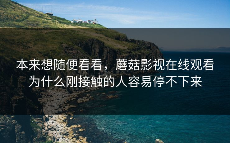本来想随便看看，蘑菇影视在线观看为什么刚接触的人容易停不下来