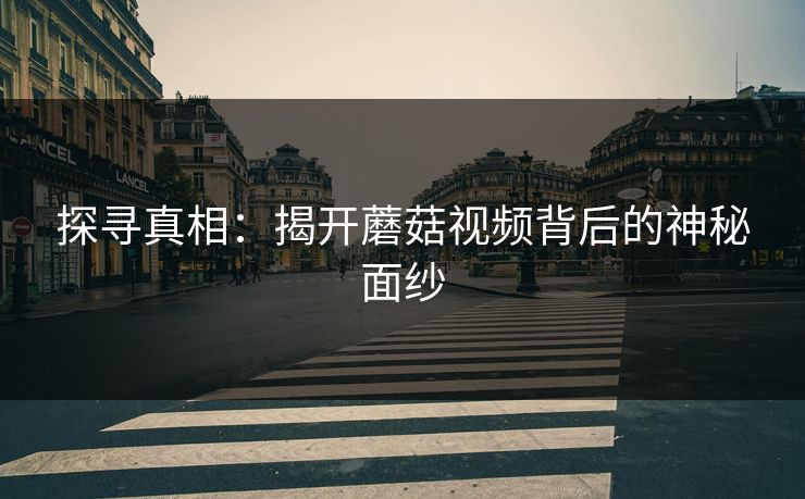 探寻真相：揭开蘑菇视频背后的神秘面纱