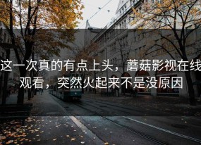 这一次真的有点上头，蘑菇影视在线观看，突然火起来不是没原因