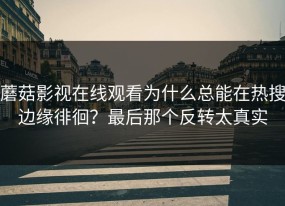 蘑菇影视在线观看为什么总能在热搜边缘徘徊？最后那个反转太真实