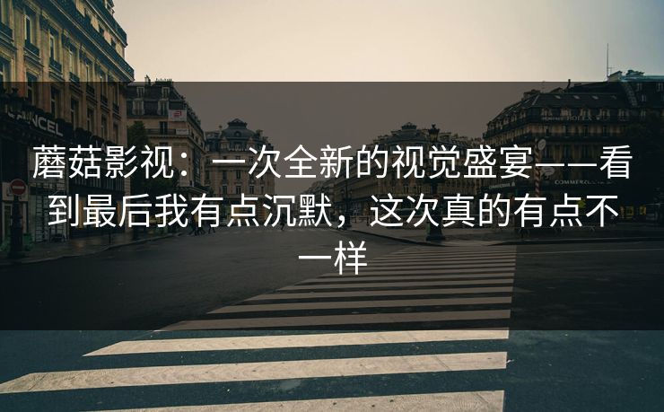 蘑菇影视:一次全新的视觉盛宴——看到最后我有点沉默,这次真的有点不一样 蘑菇影视:一次全新的视觉盛宴——看到最后我有点沉默,这次真的有点不一样