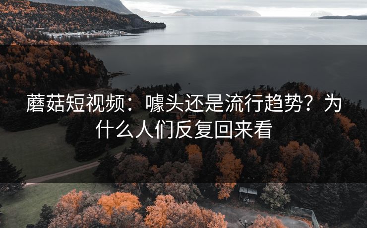 蘑菇短视频：噱头还是流行趋势？为什么人们反复回来看